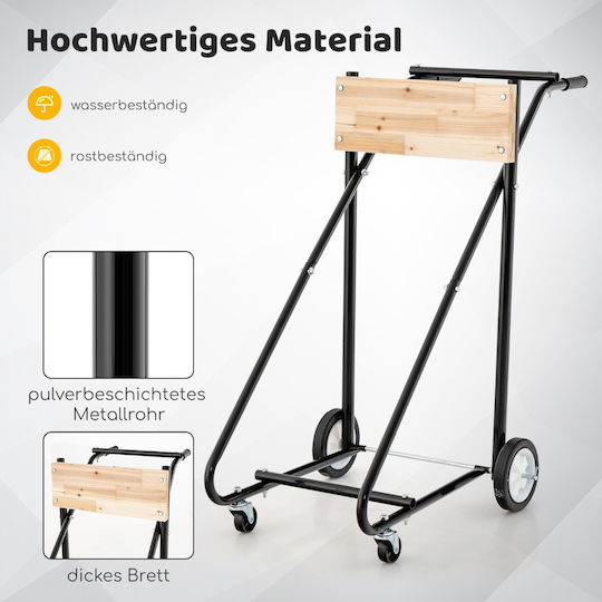 Costway Καρότσι Μεταφοράς για Φορτίο Βάρους έως 150kg σε Ροζ Χρώμα