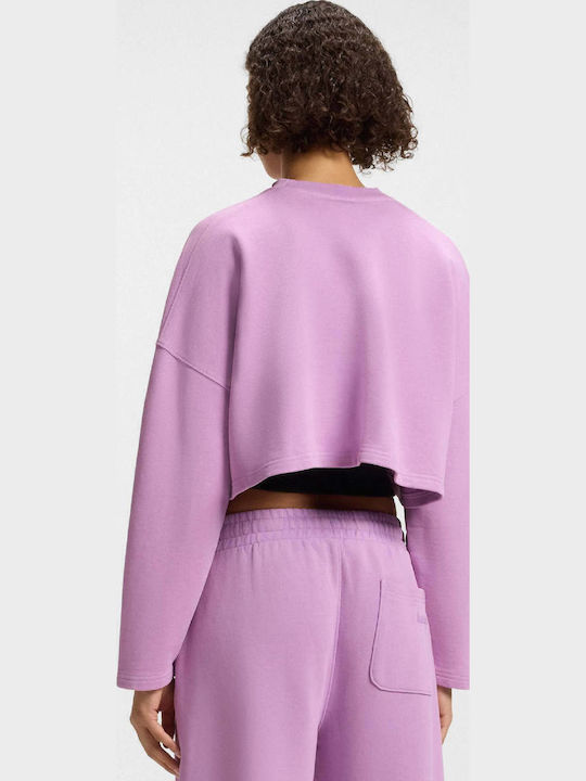 Cropped Women's Sweatshirt Lilac