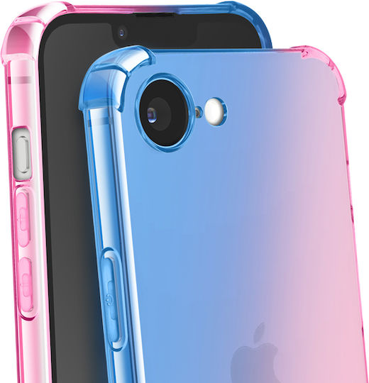 Enkay Silikon Handyhülle Für iPhone 16e Gradient Blau Rosa