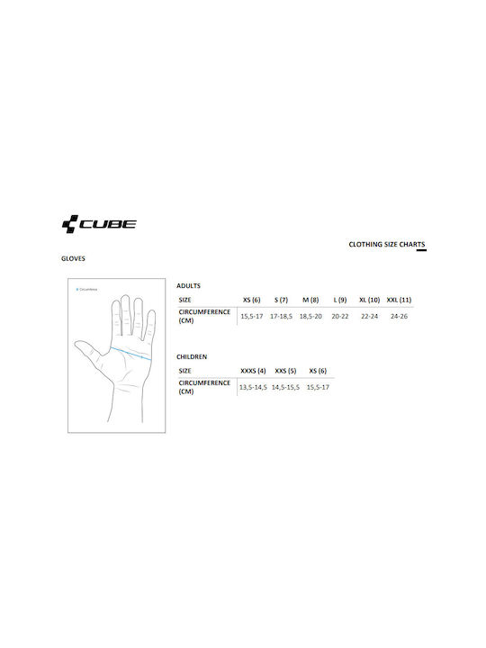CUBE Cmpt Comfort Half Finger Cycling Gloves Black