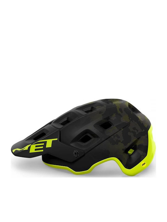 MET Terranova Bicycle Helmet Mountain with MIPS Protection Camo Lime / Green Matt