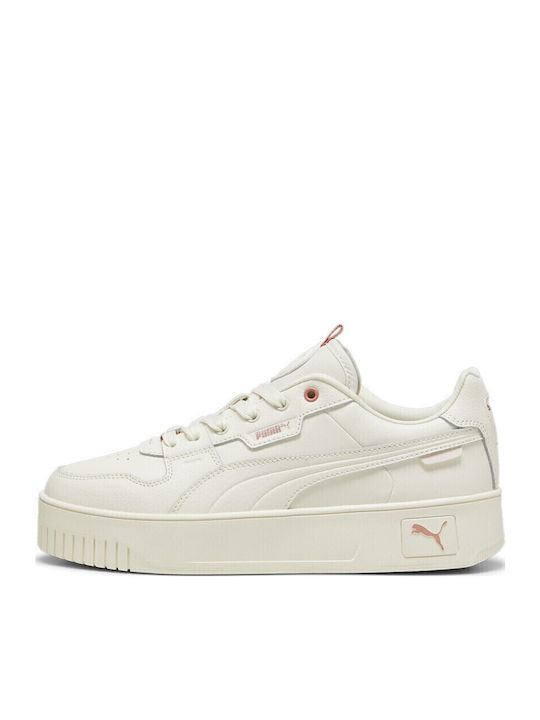 Carina Street Lux Damen Flatforms Sneakers Ecru
