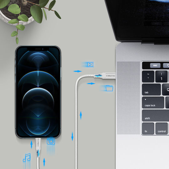 Usb-c Zu Lightning Kabel Mfi Zertifiziert Lade- und Synchronisationskabel Akashi 1m Weiß