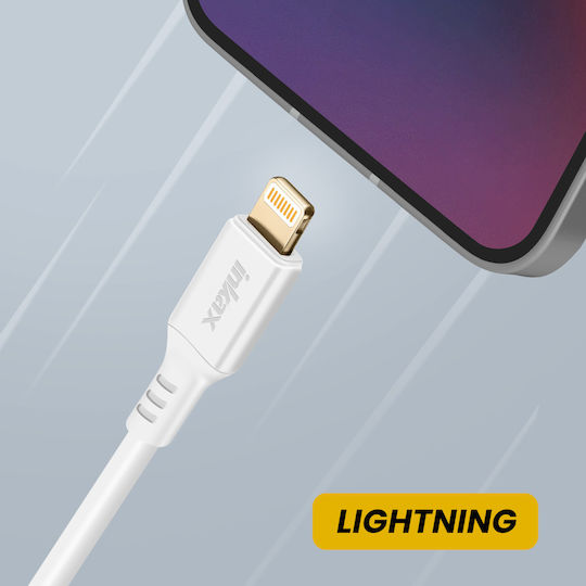 Inkax Iphone Usb To Lightning Fast Charge Cable White