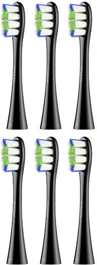 OClean Clean Electric Toothbrush Replacement Heads Black 6pcs