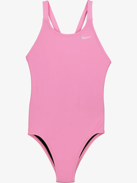 Nike Hydrastrong Fastback Παιδικό Μαγιό Ολόσωμο Ροζ