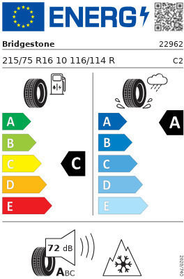 Bridgestone Evo Enliten 215/75R16 116E-Commerce-Website Winter Reifen für Leicht-Lkw