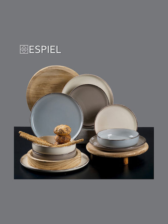 Espiel Teller Wüste Keramik Gray mit Durchmesser 22cm