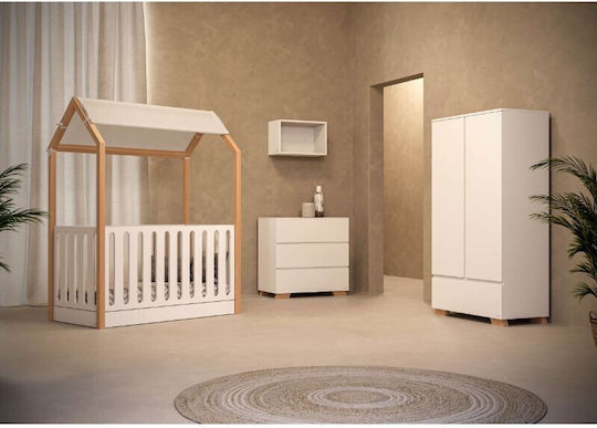 La Maison Baby Kommode mit 3 Schubladen Ecru 94x50x88cm