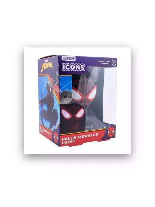 Paladone Παιδικό Διακοσμητικό Φωτιστικό Spider Man-Miles Morales Μαύρο 11εκ.