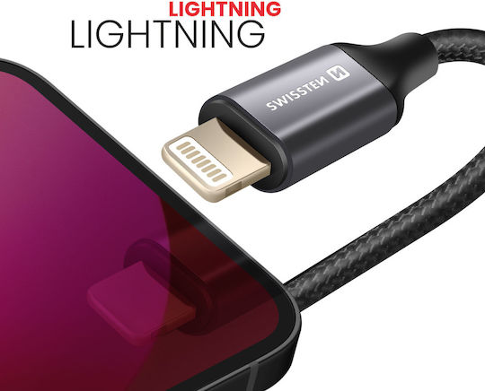 Swissten Lightning To 3.5mm Jack Audio Adapter iPhone Black