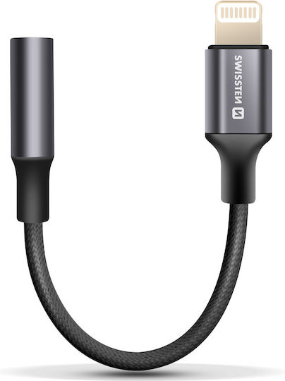 Swissten Lightning To 3.5mm Jack Audio Adapter iPhone Black