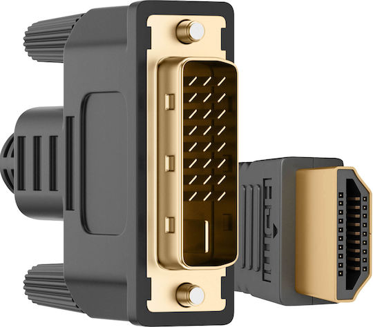 Adaptor Video 5m Hdmi Masculin La Dvi Feminin Full Hd 1080p