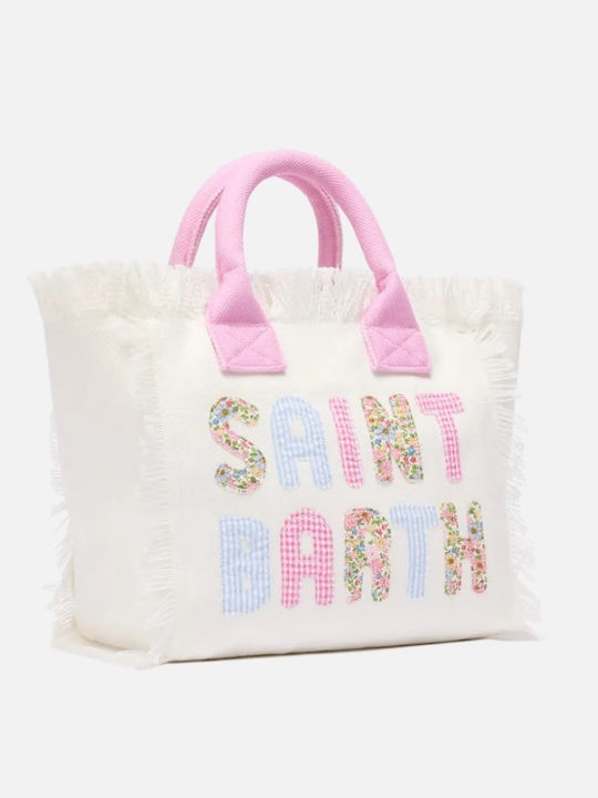 MC2 Collete Fabric Beach Bag White
