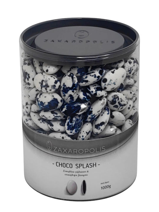 Zaxaropolis Κουφέτα Choco Splash σε Σχήμα Κλασικό με Γεύση Καραμέλα Navy Μπλε 1000gr
