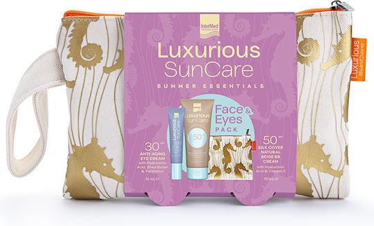 InterMed Luxurious Suncare Σετ με Αντηλιακό Προσώπου & Νεσεσέρ SPF50 3τμχ