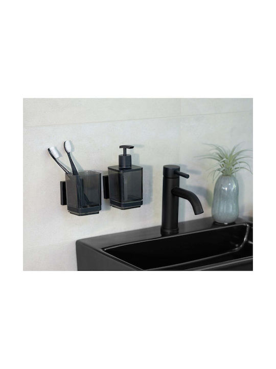 Wenko Wall Mounted Plastic Cup Holder Black
