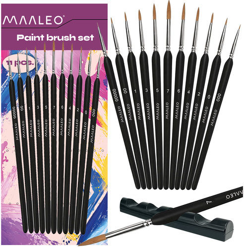 Paint Brushes 11pcs Stand Maaleo 26118