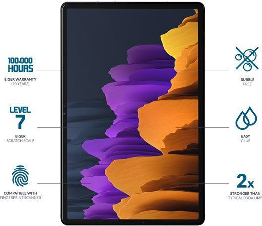 Eiger Folie Din Sticlă Temperată Pentru Galaxy Tab S7 Plus S7 Fe S8 Plus S9 Plus S9 Fe Plus Transparentă
