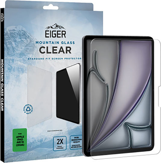 Eiger 2.5d Закалено Стъкло За iPad Air 13” 2024 2025 Премиум Asahi Ултра Здрав Прозрачен