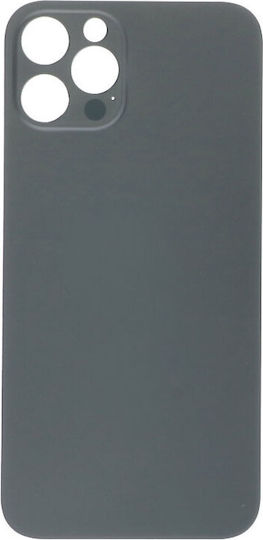 Apple iPhone 12 Pro Battery Door Adhesive Large Hole Black Logo OEM
