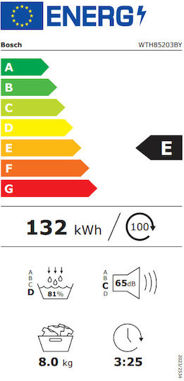 Bosch Serie 4 Στεγνωτήριο 8kg με Αντλία Θερμότητας