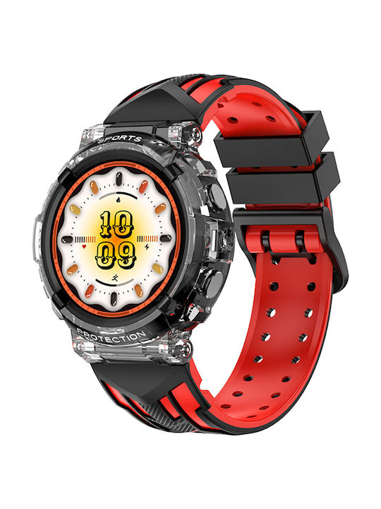 Avizar Vega Waterproof Connected Children's Watch Calls Heart Rate Sensor Black Red
