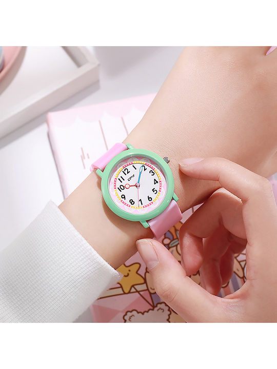 Techkidz Waterproof Quartz Children's Watch Flex Model Pink