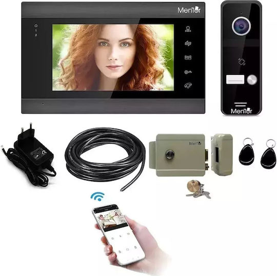 Post Exterior Intercom 1 Family Wireless Wifi Ip65 2mp Full-HD Ir 4 Fire Tag Mentor Sy060