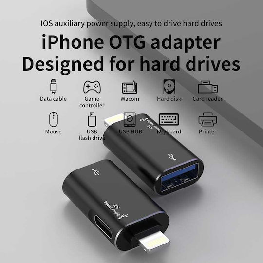 Techsuit Converter Lightning / USB-C male to Lightning male 1pcs