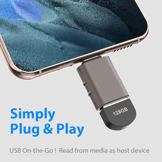 Techsuit Μετατροπέας USB-C / Thunderbolt 3 female σε Thunderbolt 3 female Γκρι 1τμχ