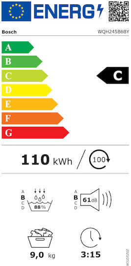 Bosch Serie 6 Tumble Dryer 9kg with Heat Pump