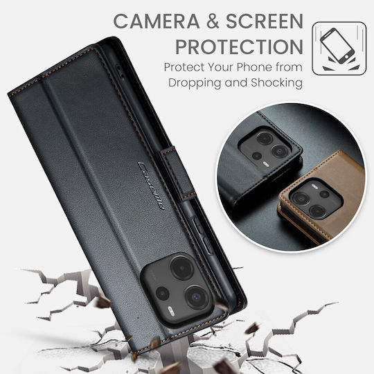 Caseme Wallet Δερμάτινο / Δερματίνης Μαύρο (Redmi Note 14 4G)