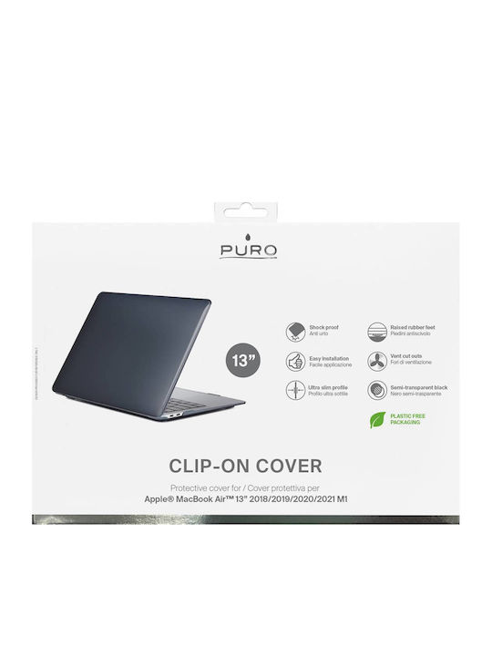Puro Case Apple Macbook Air 13″ Clipon Transparent Black