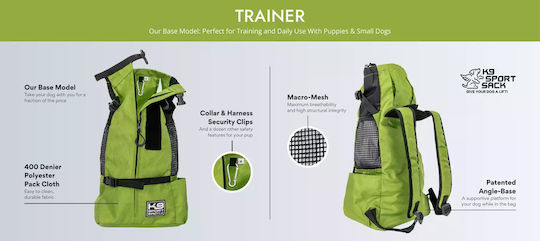 K9 Sport Sack Σακίδιο Πλάτης για Μεταφορά Σκύλου Γκρι