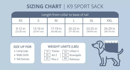 K9 Sport Sack Σακίδιο Πλάτης για Μεταφορά Σκύλου