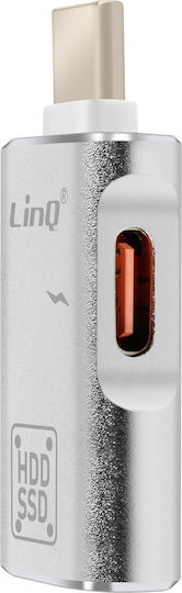 Linq Otg Usb Usb C To Usb C Compact Adapter Silver