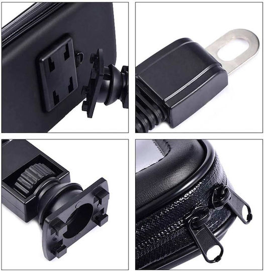 Waterproof Mobile Phone Holder Mirror Case for Motorcycle & Bicycle Mobile Phones Up to 5.5''