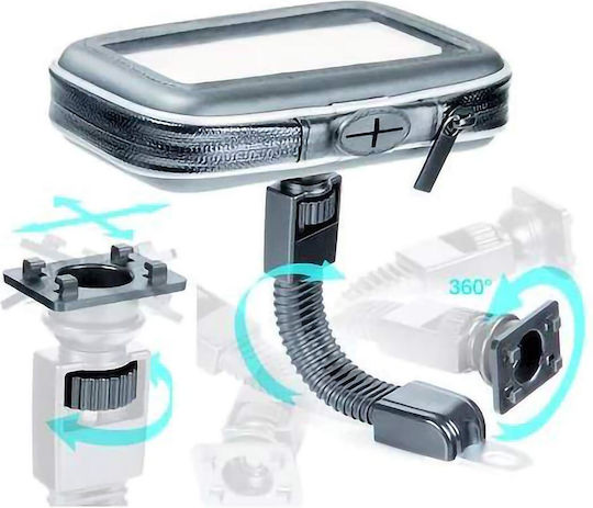 Waterproof Mobile Phone Holder Mirror Case for Motorcycle & Bicycle Mobile Phones Up to 5.5''