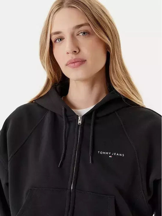 Women's Sweatshirt Jacket Hooded Black