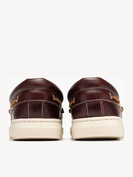 Δερμάτινα Ανδρικά Boat Shoes σε Μπορντό Χρώμα