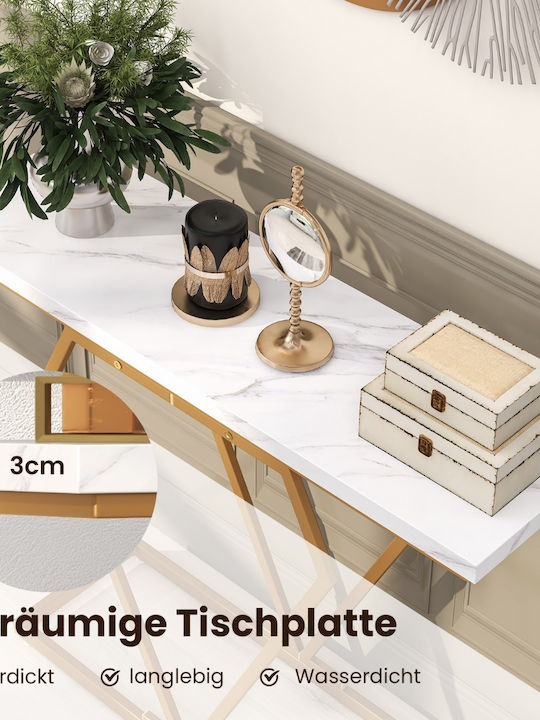 Consolă Metalică cu Suprafață din Marmură Marble L100xL29.5xH80buc