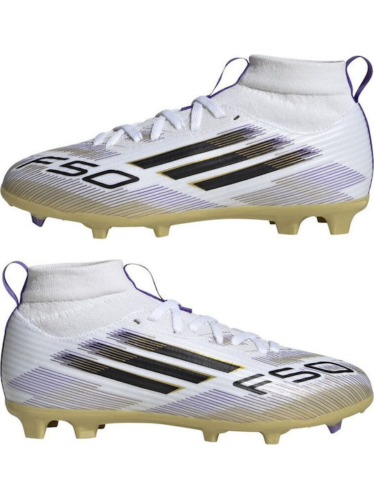 F50 League Kids Molded Soccer Shoes White