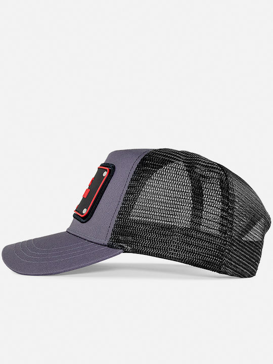 Failure Is Not An Option Γκρι-μαύρο Jockey Καπέλο Rubber Patch John Hatter & Co