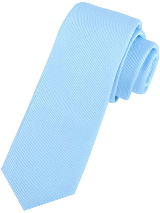 Karlowsky Herren Krawatte Synthetisch,Polyester/Cotton/Leather Monochrom in Hellblau Farbe