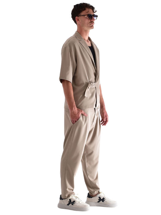Men's Summer Suit Jacket Beige