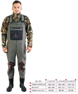 Cizme Wader Din Neopren De 4 Mm Behr Red Cat Geantă De Transport Gri