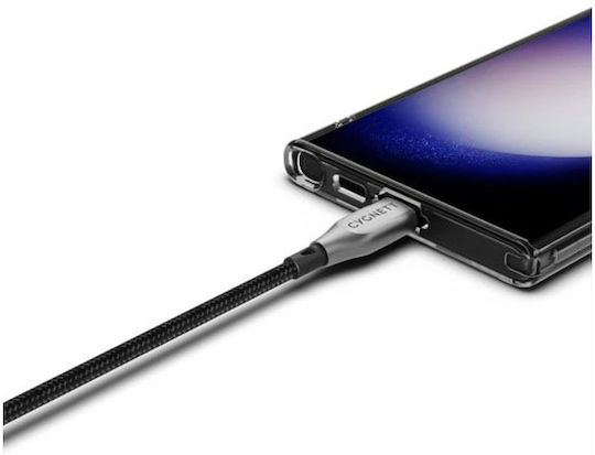 Cygnett USB Type-C към USB Серийно Бронирано Зарядно 60W Синхронизация 480 Mbps 50 см Черно