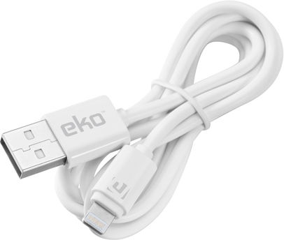 Eko Blitzkabel Zu Usb-a 2.4a Lade Synchronisationskabel 1m Weiß