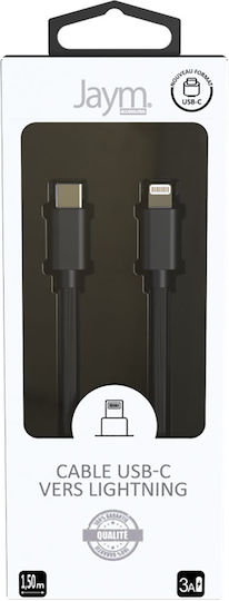 Jaym Lightning To Usb-c Pd 3a Charge Sync Cable Pop Collection 1,5m Black